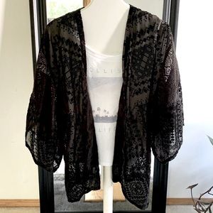 Hollister Black Kimono/Duster